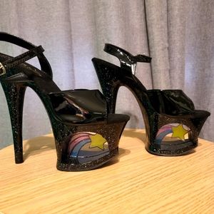 Pleasers Midnight Starwalker platforms US 7